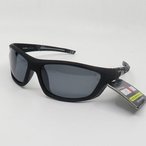 Polarized Foster Grant Ironman Zeal New Black/Gray Sunglasses with pouch - Picture 1 of 6